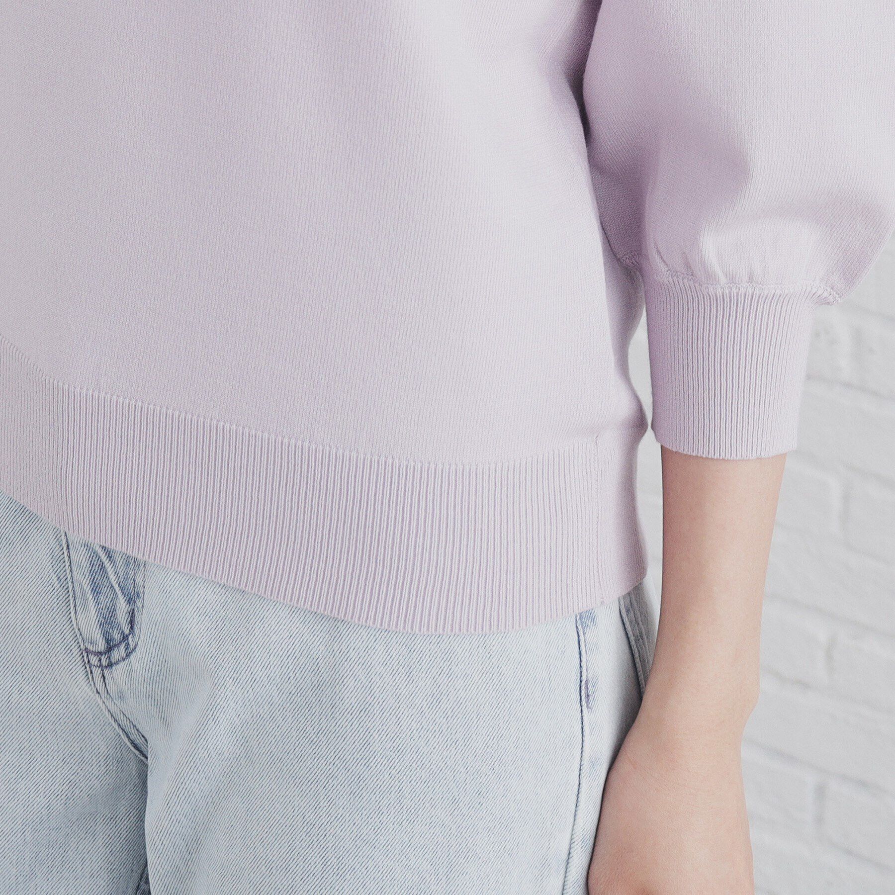 index「バイカラーボウタイプルニット【洗濯機洗い可】」|ニット・セーター|