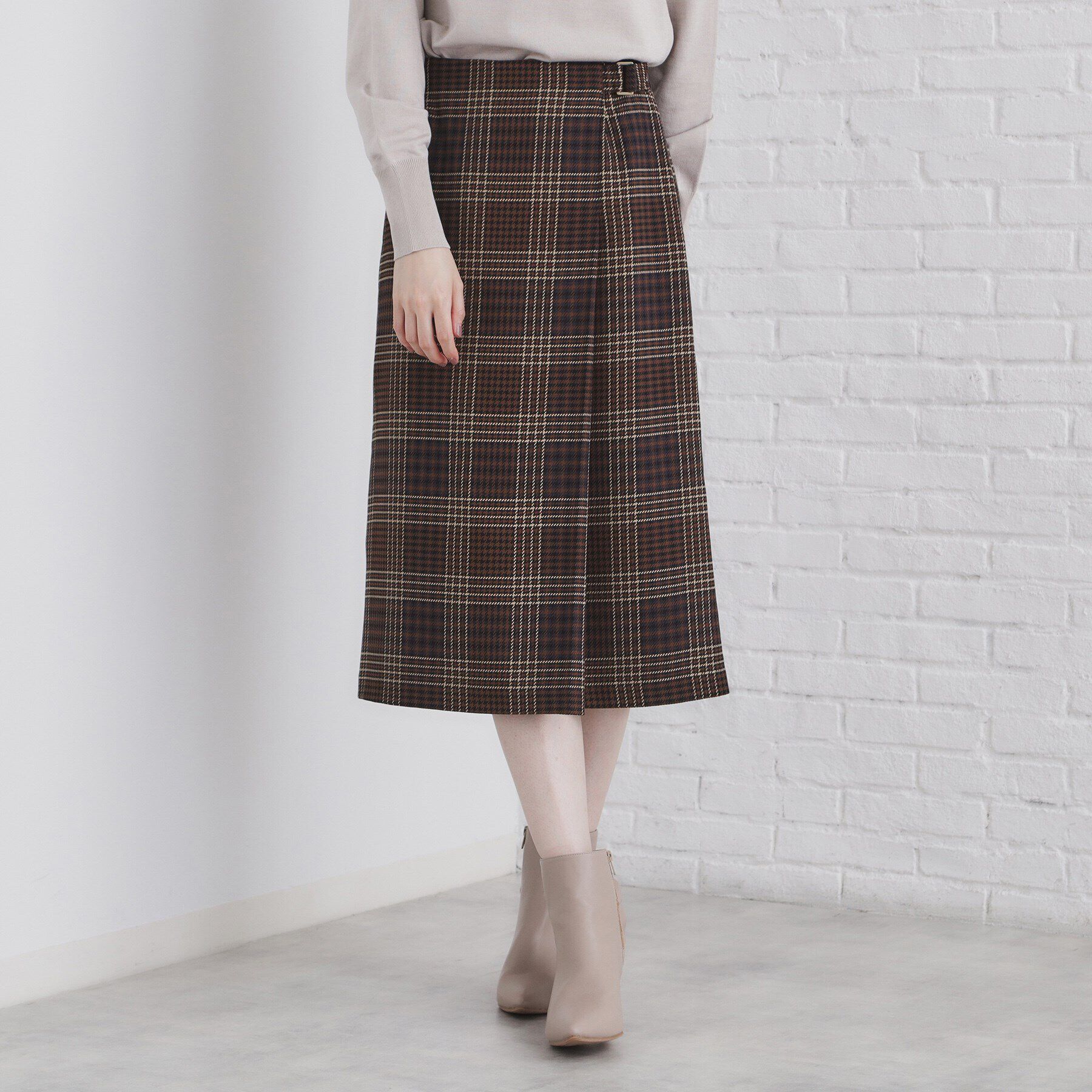 index「チェックAラインスカート【洗濯機洗い可/イージーアイロン】」|スカート|