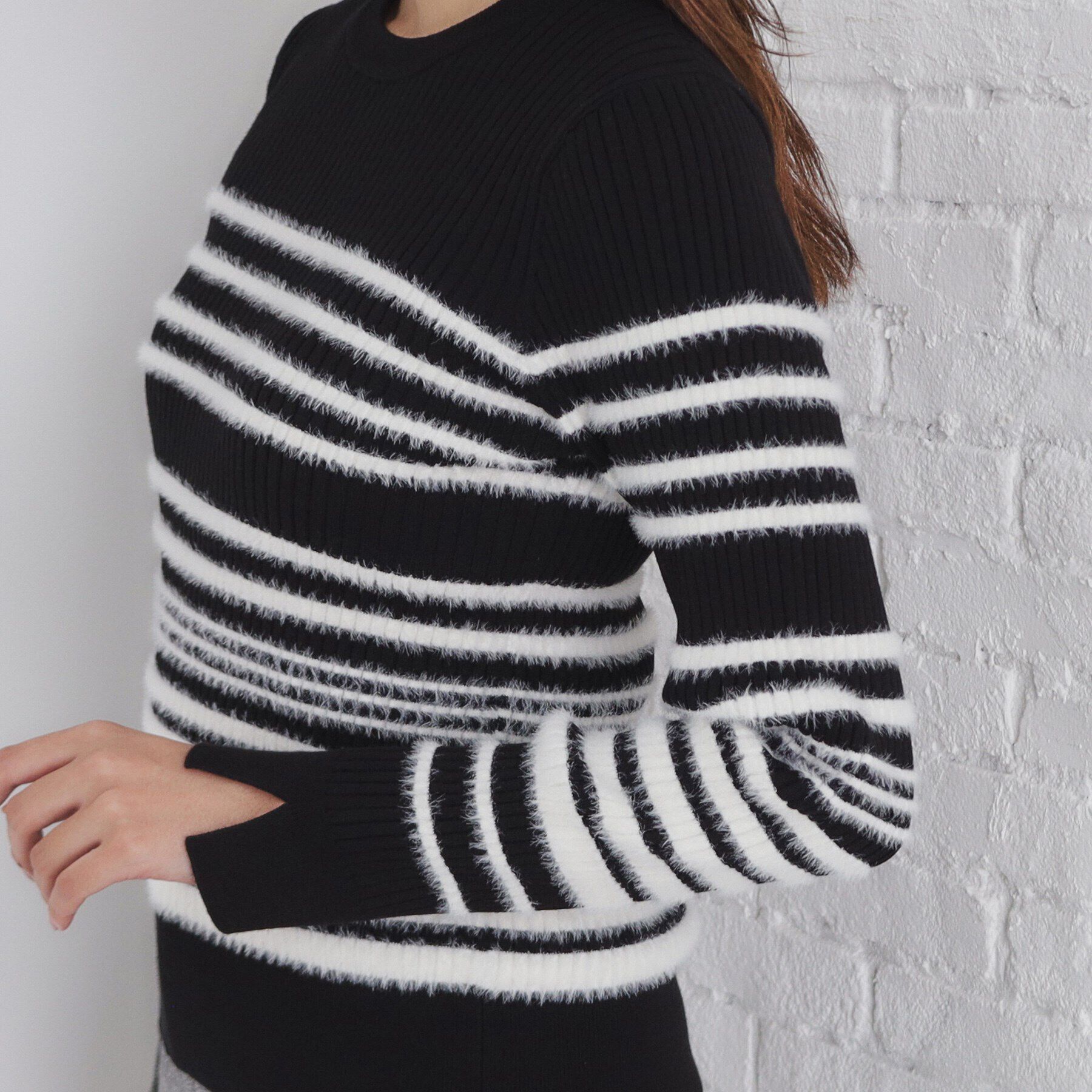 index「フェザーランダムボーダーリブニット【洗濯機洗い可】」|ニット・セーター|