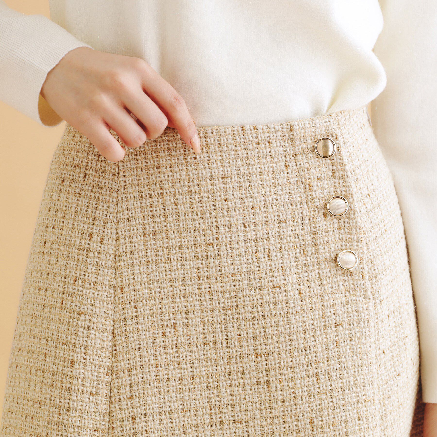 index「ラメツイードマーメイドフレアスカート【洗濯機洗い可/イージーアイロン/防シワ】」|スカート|