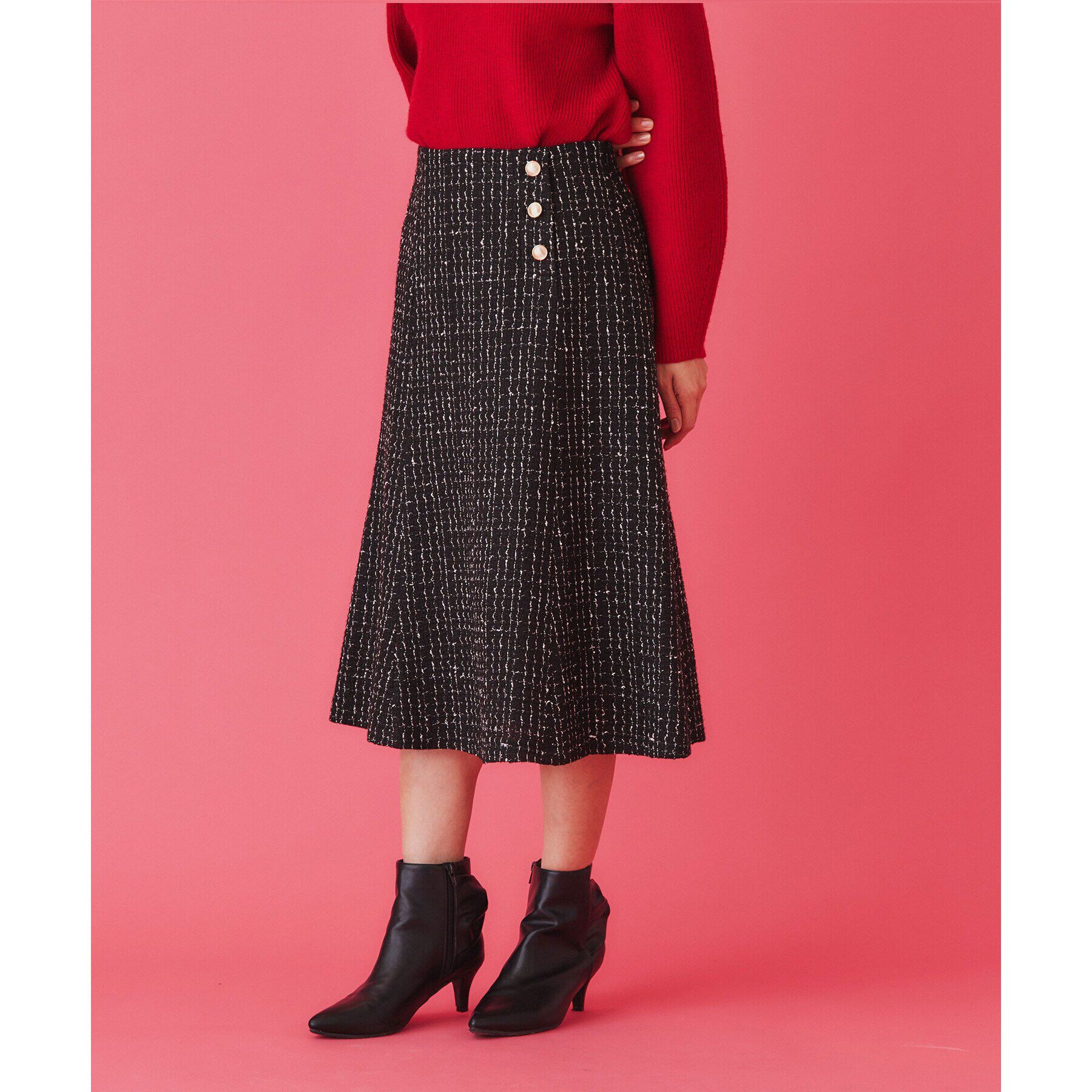 index「ラメツイードマーメイドフレアスカート【洗濯機洗い可/イージーアイロン/防シワ】」|スカート|