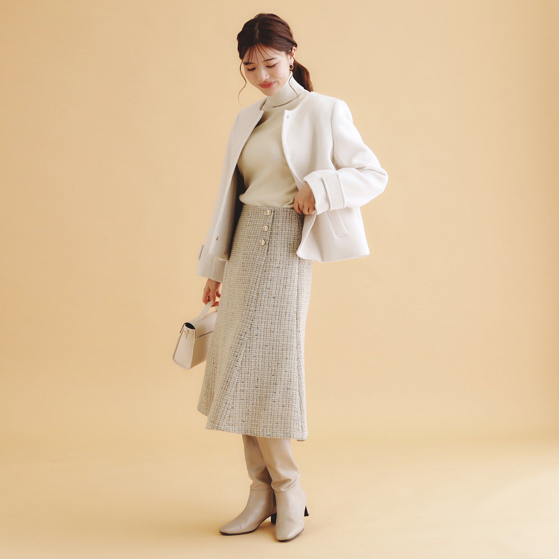 index「ラメツイードマーメイドフレアスカート【洗濯機洗い可/イージーアイロン/防シワ】」|スカート|