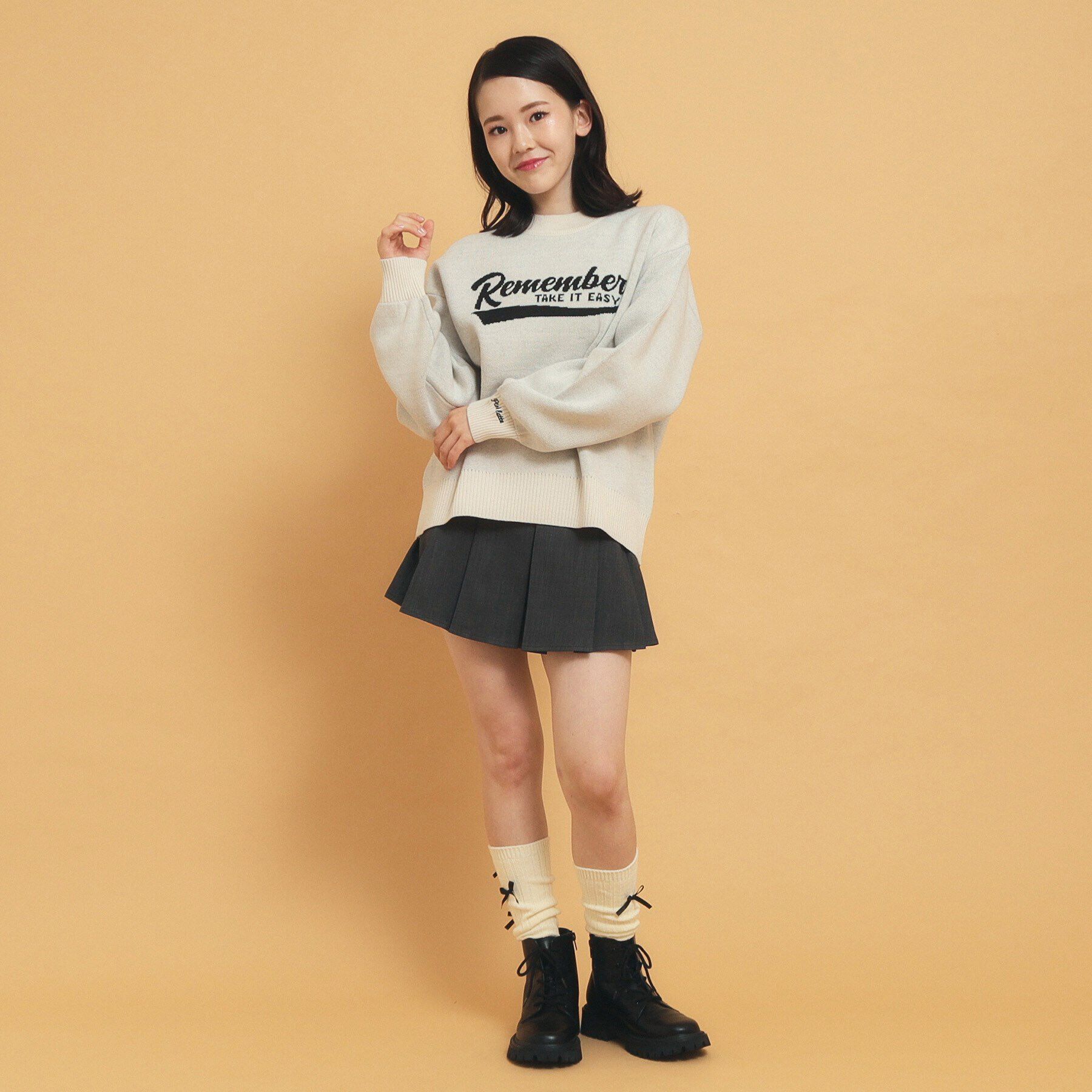 PINK-latte「【秋冬の主役級】ジャカードロゴニット」|ニット・セーター|