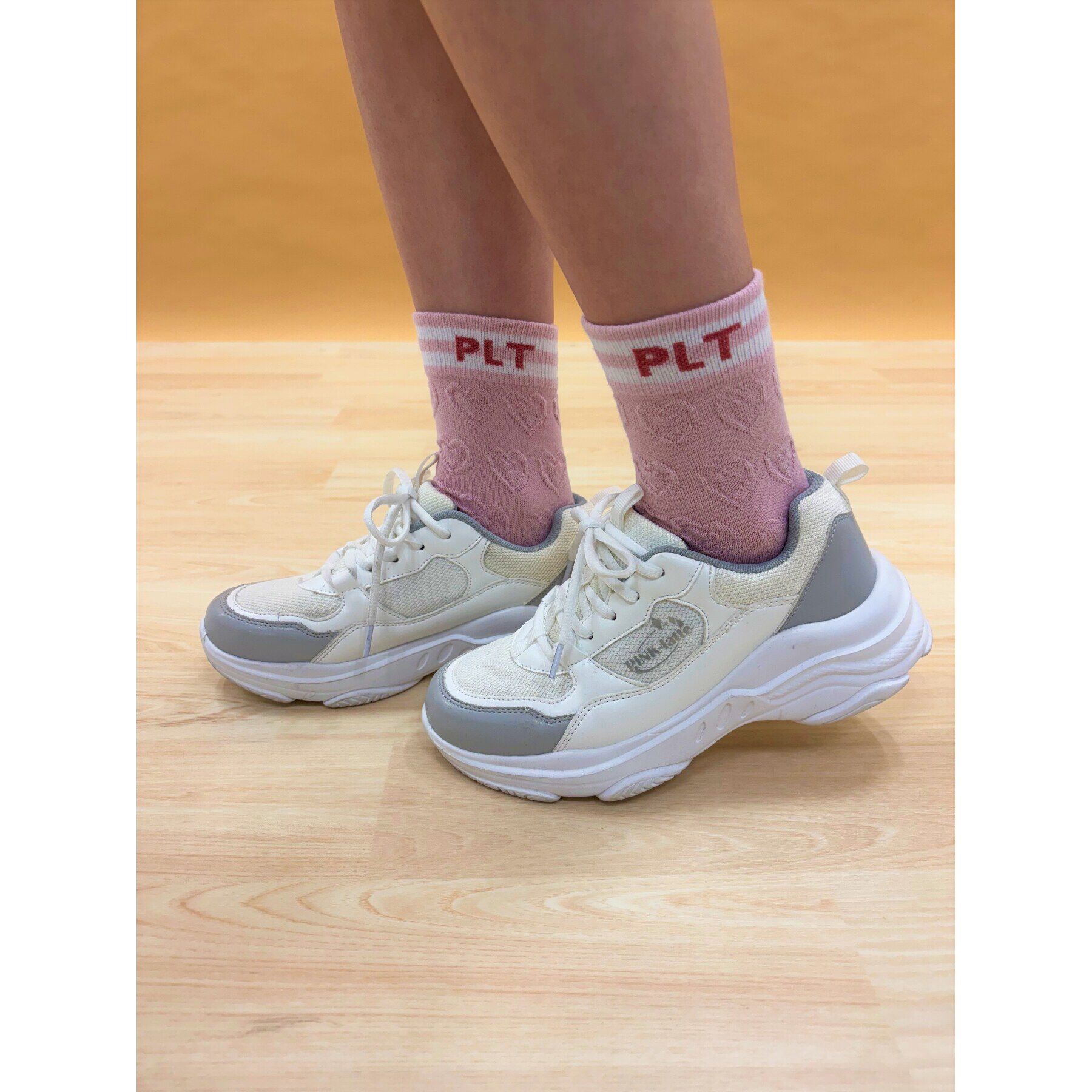 PINK-latte「【15cm丈】フロートハートソックス」|ソックス|ピンク(071)