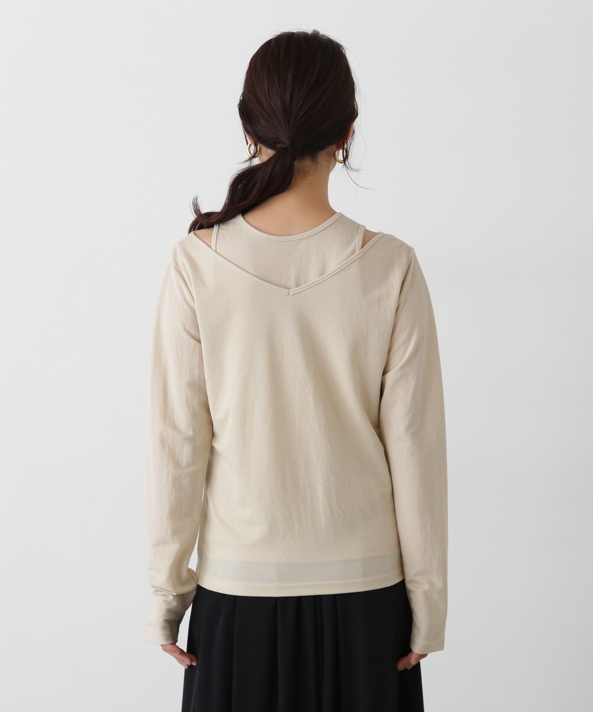  「タンク&times;ロンTレイヤードカットソー」|Tシャツ・カットソー|