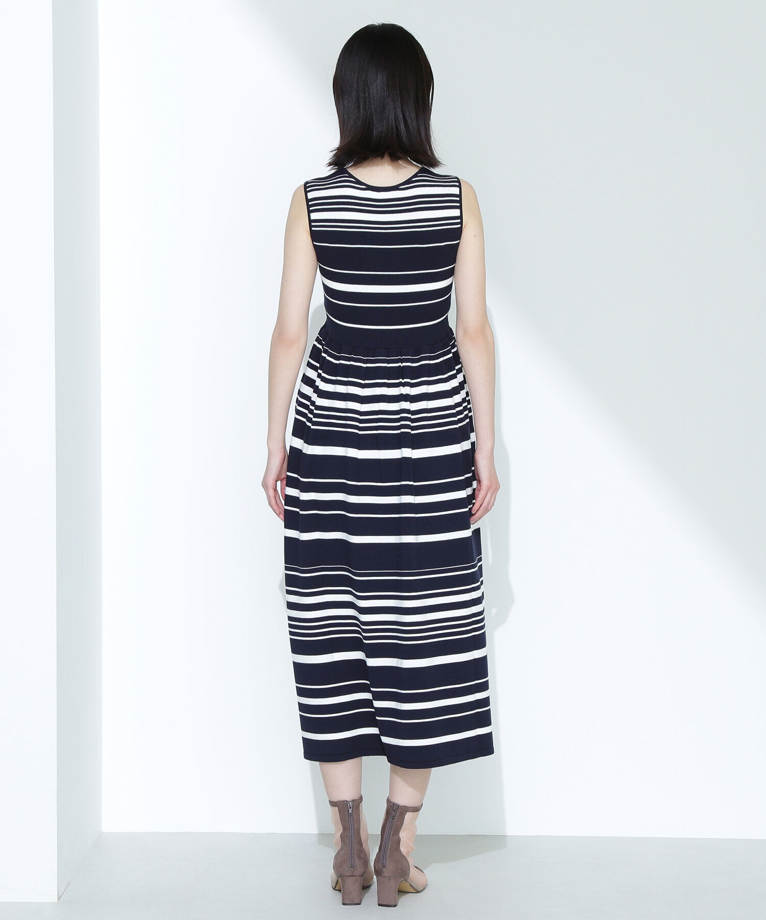  「アンサンブルボーダーニットワンピース」|ワンピース|