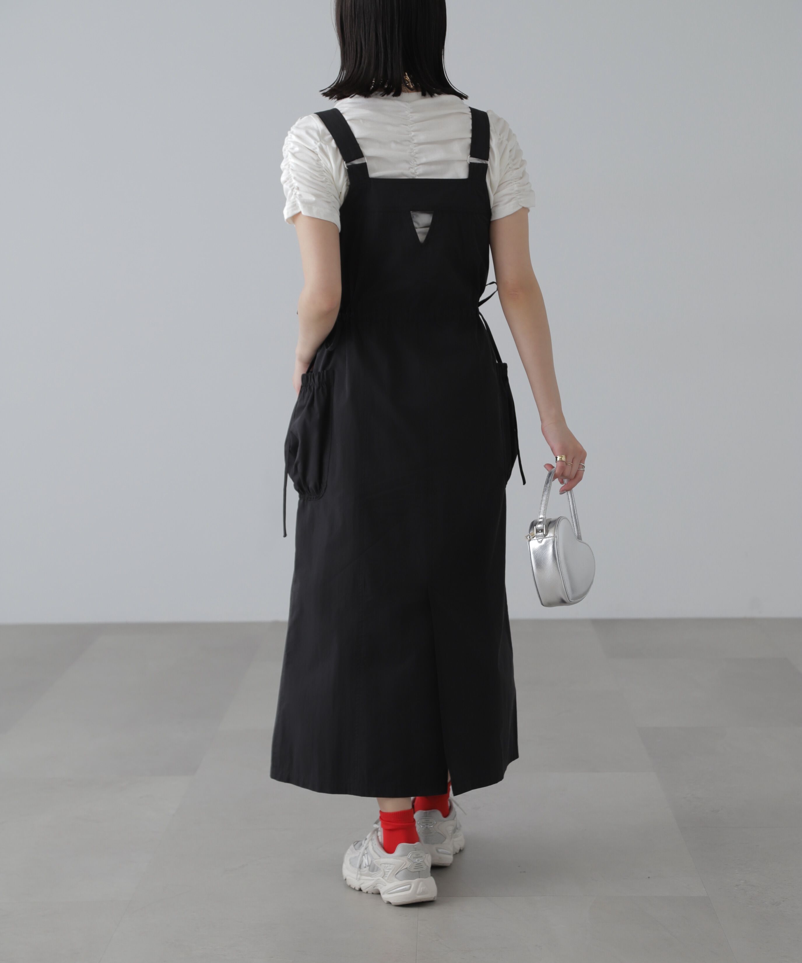  「フロントジップジャンパースカート」|ワンピース|