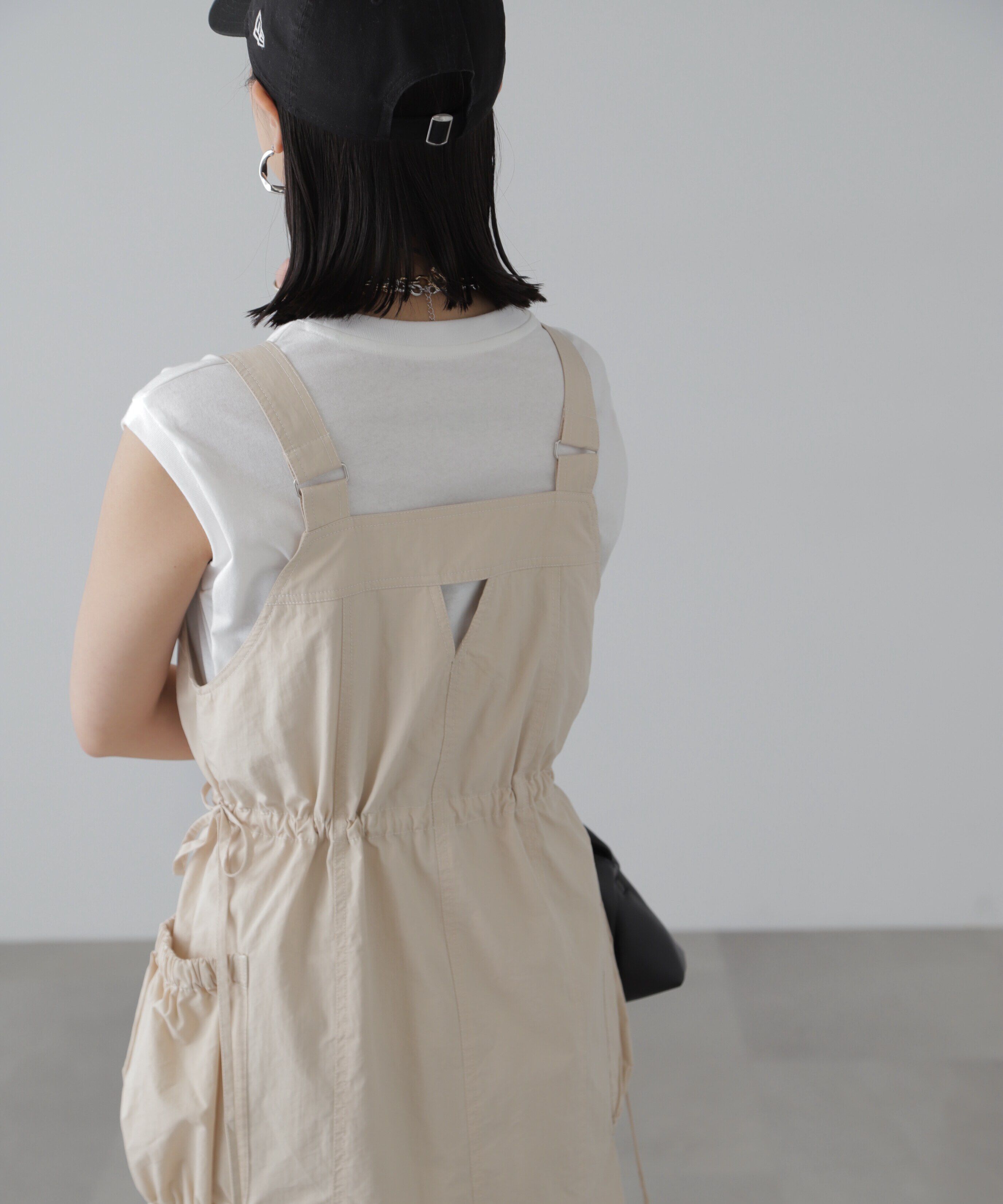  「フロントジップジャンパースカート」|ワンピース|