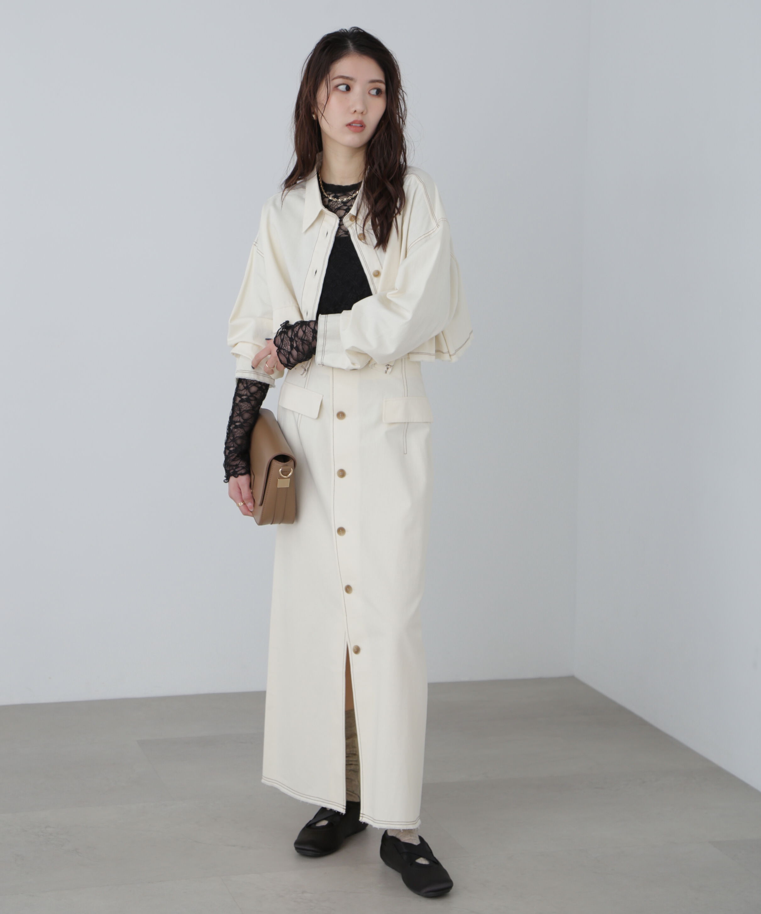  「〈セットアップ対応〉クロップドフリンジブルゾン」|ブルゾン・スタジャン|