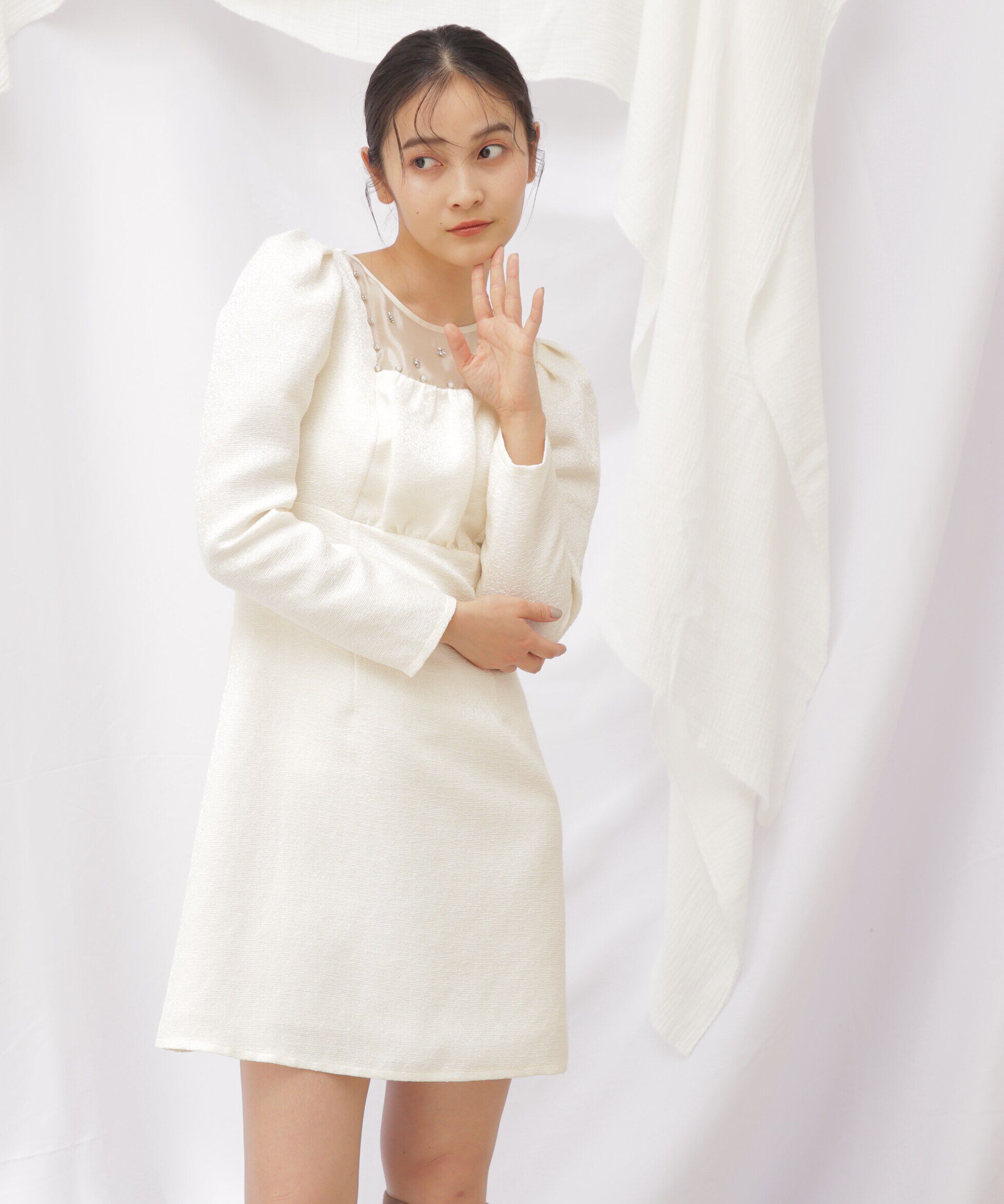  「ビジューミニワンピース」|ワンピース|