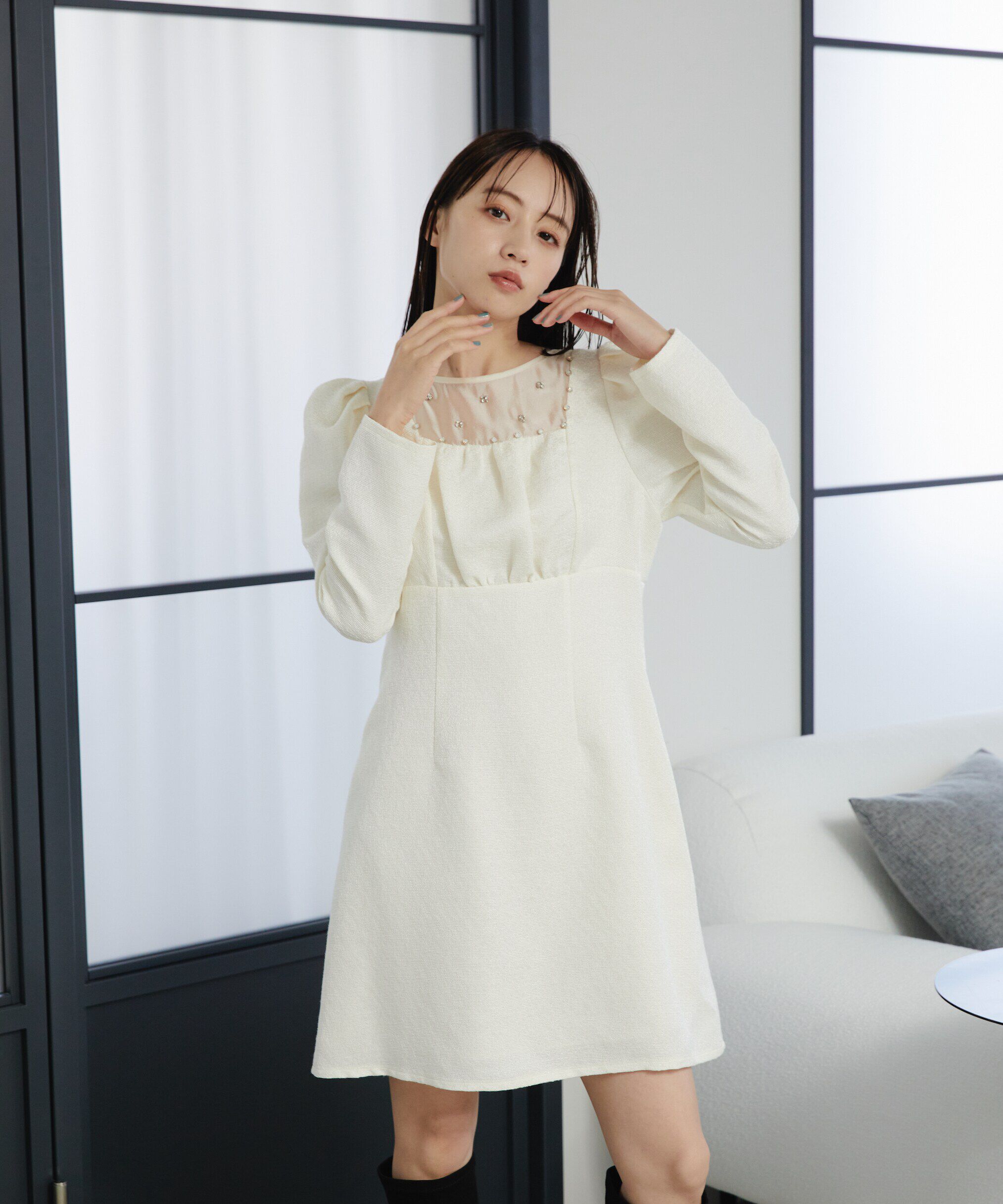  「ビジューミニワンピース」|ワンピース|