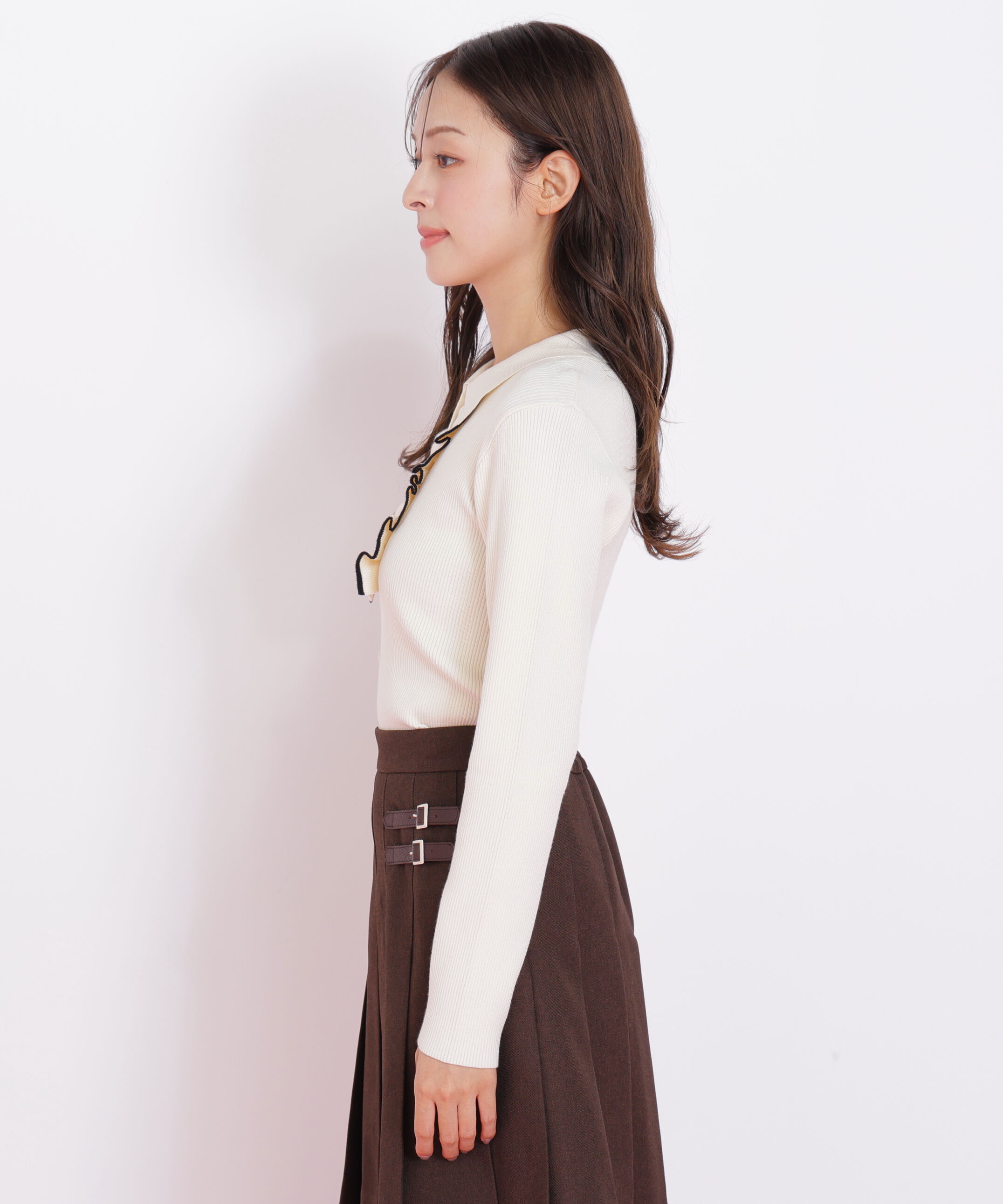  「フロントフリルニット」|ニット・セーター|