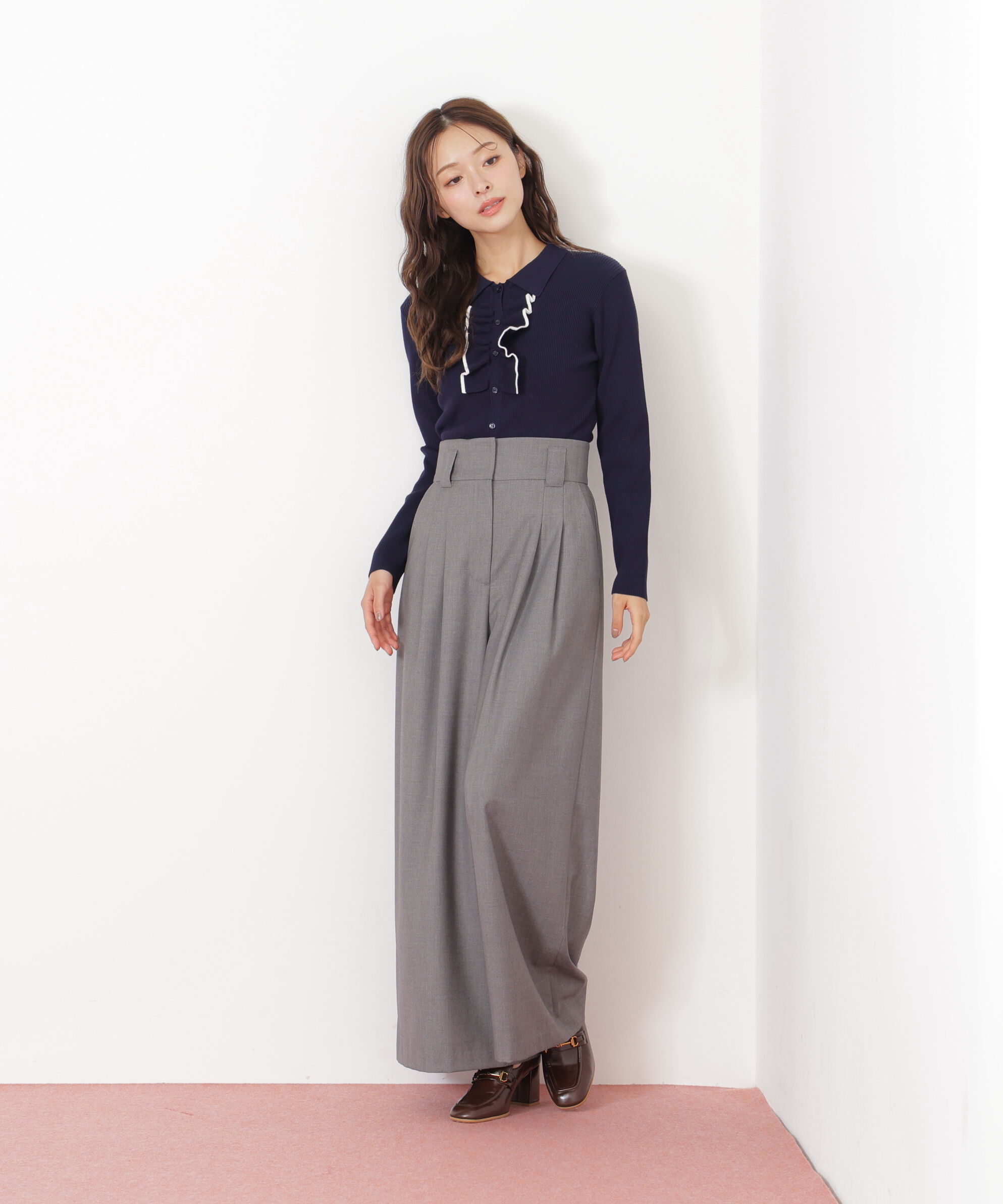  「フロントフリルニット」|ニット・セーター|