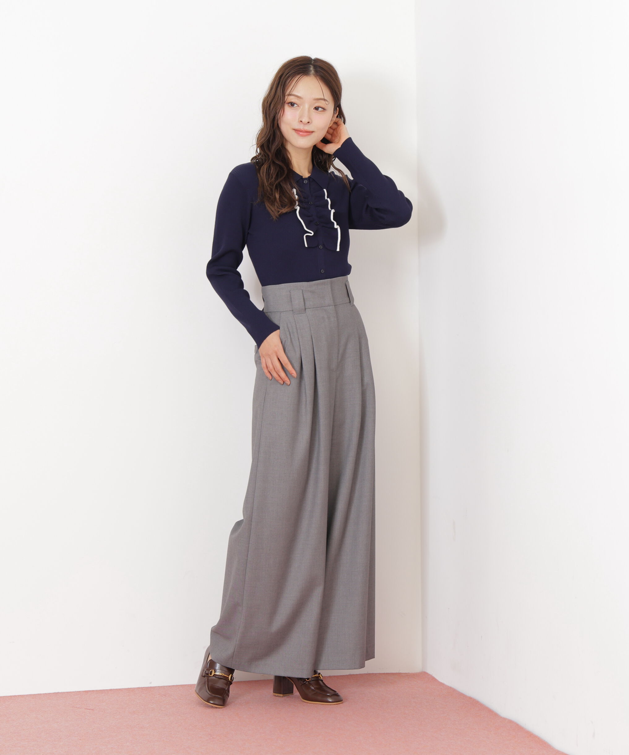  「フロントフリルニット」|ニット・セーター|