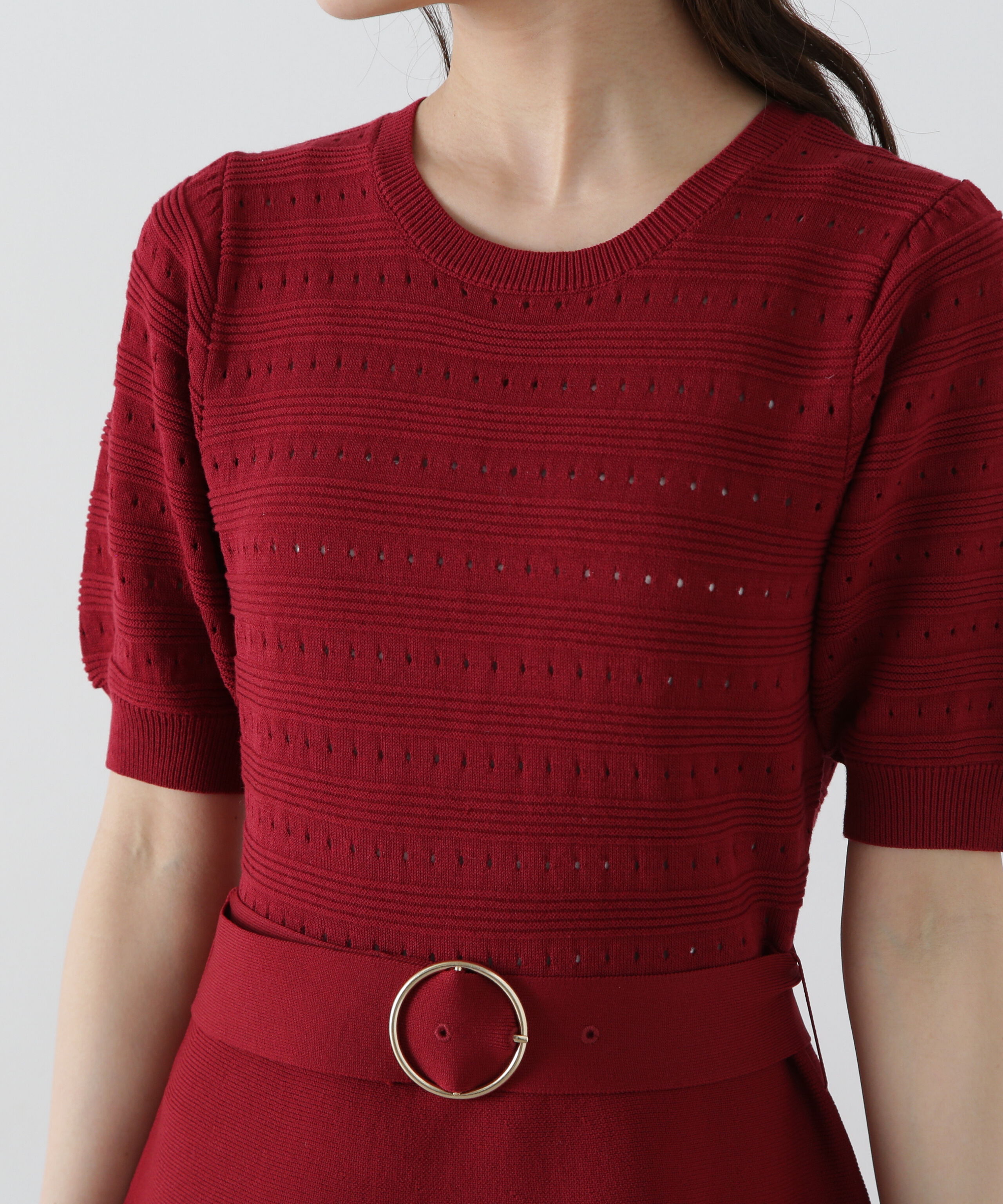 PROPORTION BODY DRESSING「ボーダー編みニットワンピース」|ワンピース|