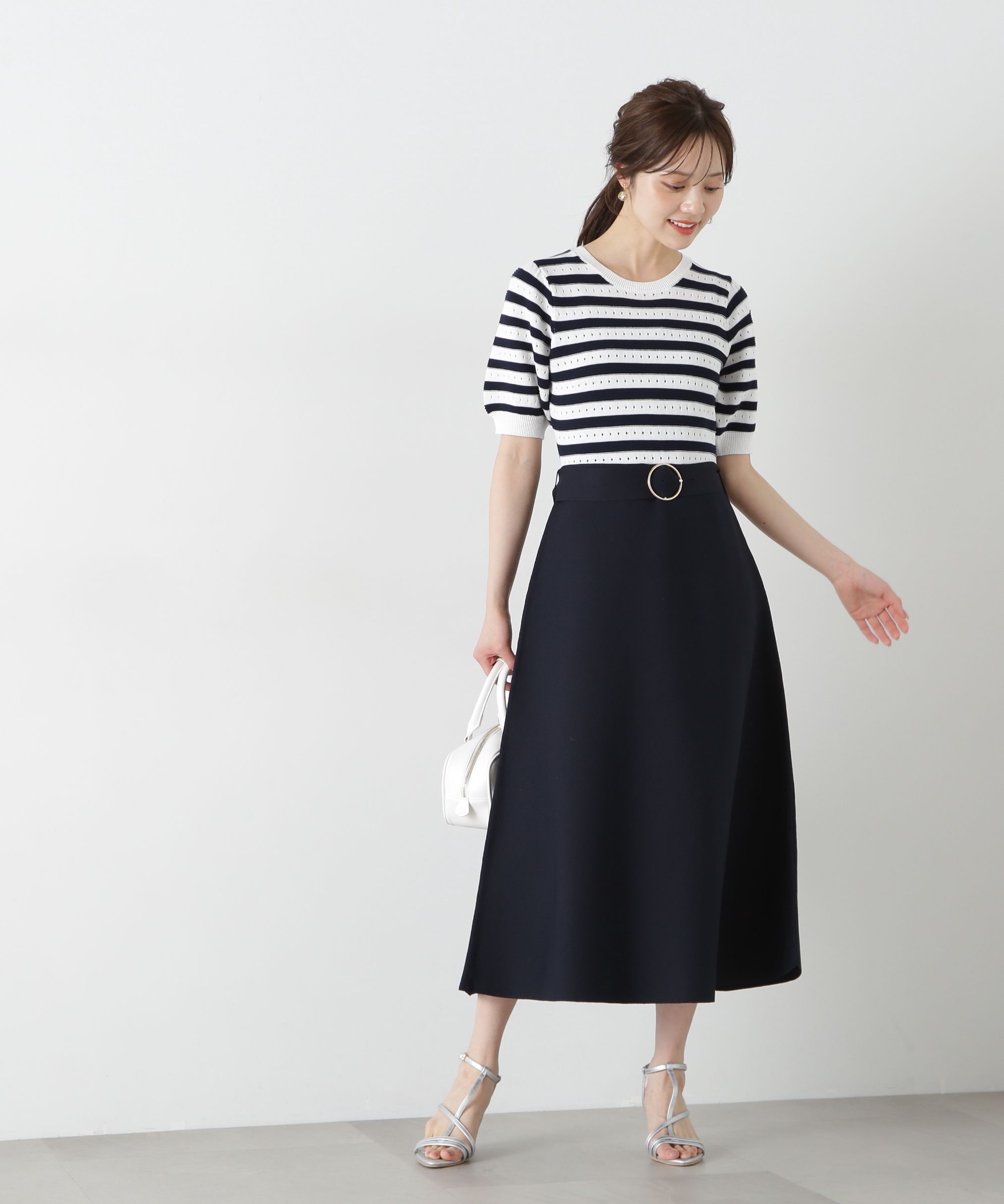 PROPORTION BODY DRESSING「ボーダー編みニットワンピース」|ワンピース|