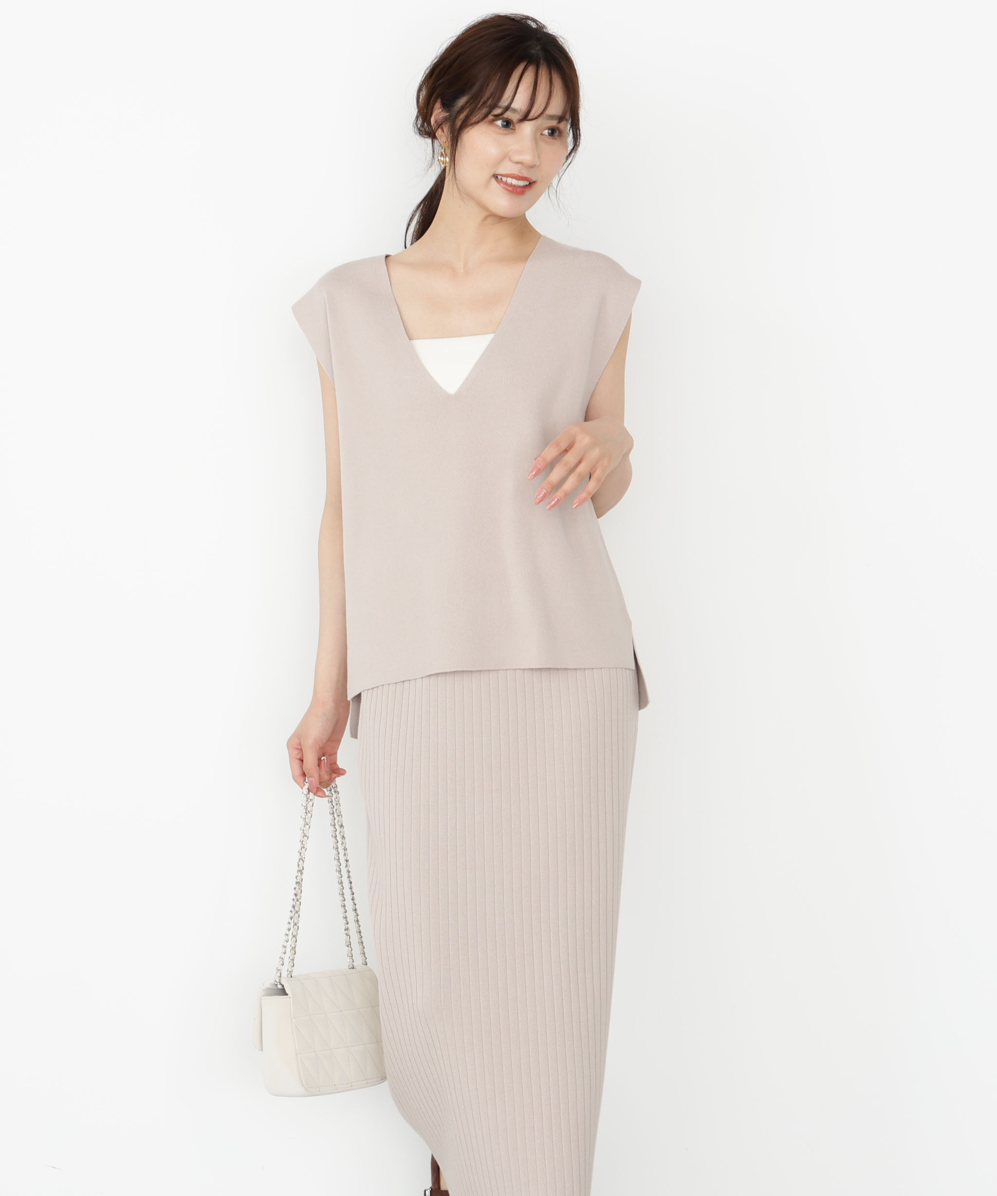 PROPORTION BODY DRESSING「ナローニットSETUP」|ワンピース|