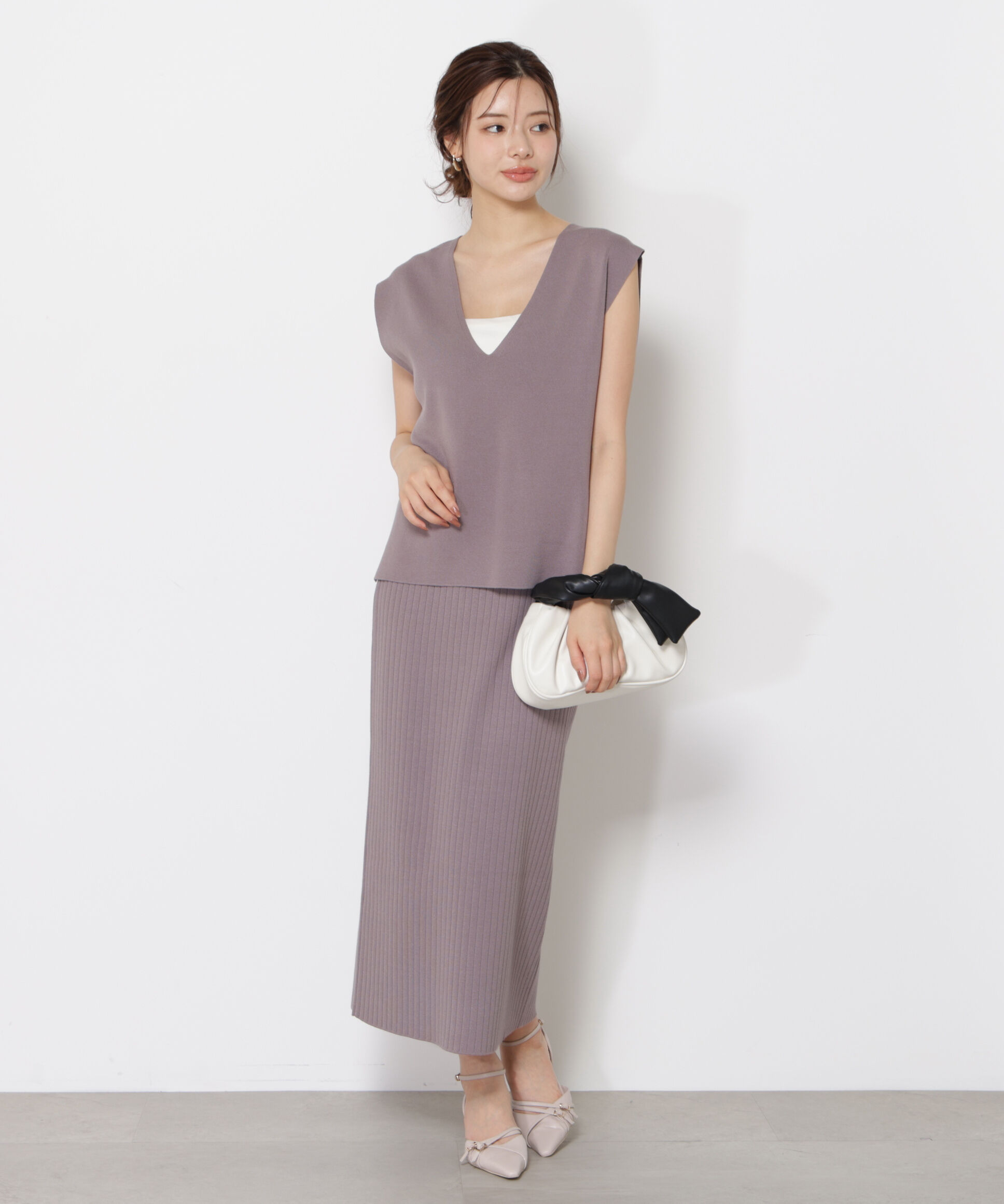 PROPORTION BODY DRESSING「ナローニットSETUP」|ワンピース|