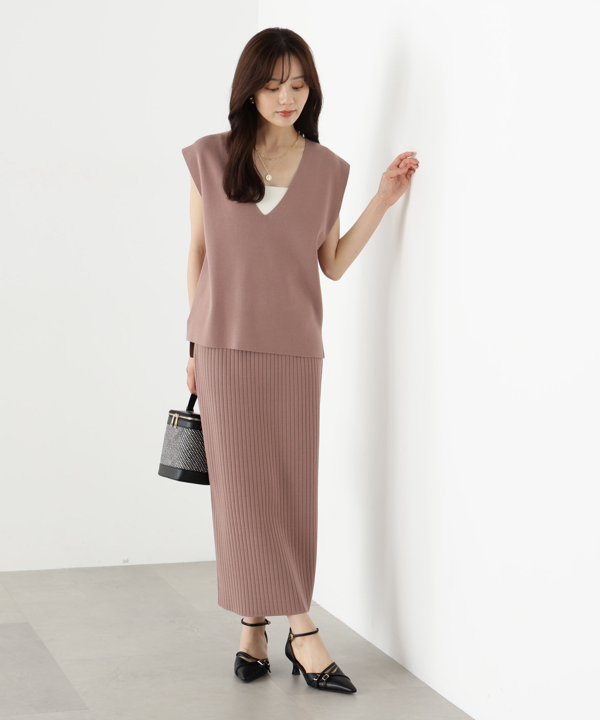 PROPORTION BODY DRESSING「ナローニットSETUP」|ワンピース|