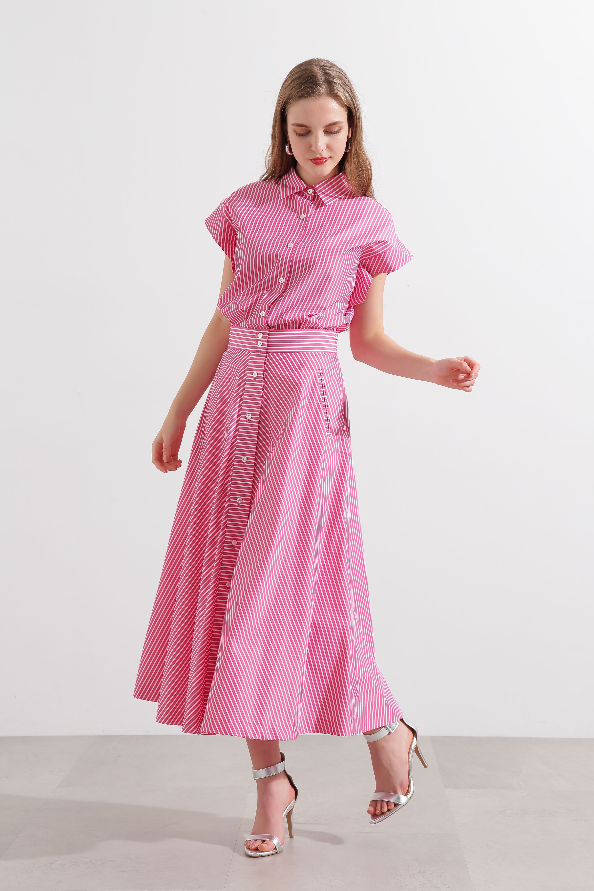  「◆ストライプフレアスカート」|スカート|