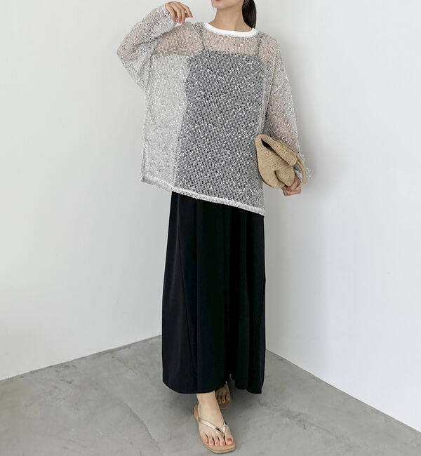 Doux archives「ウォッシャブルナイロンマキシキャミワンピース」|ワンピース|