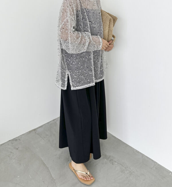 Doux archives「ウォッシャブルナイロンマキシキャミワンピース」|ワンピース|