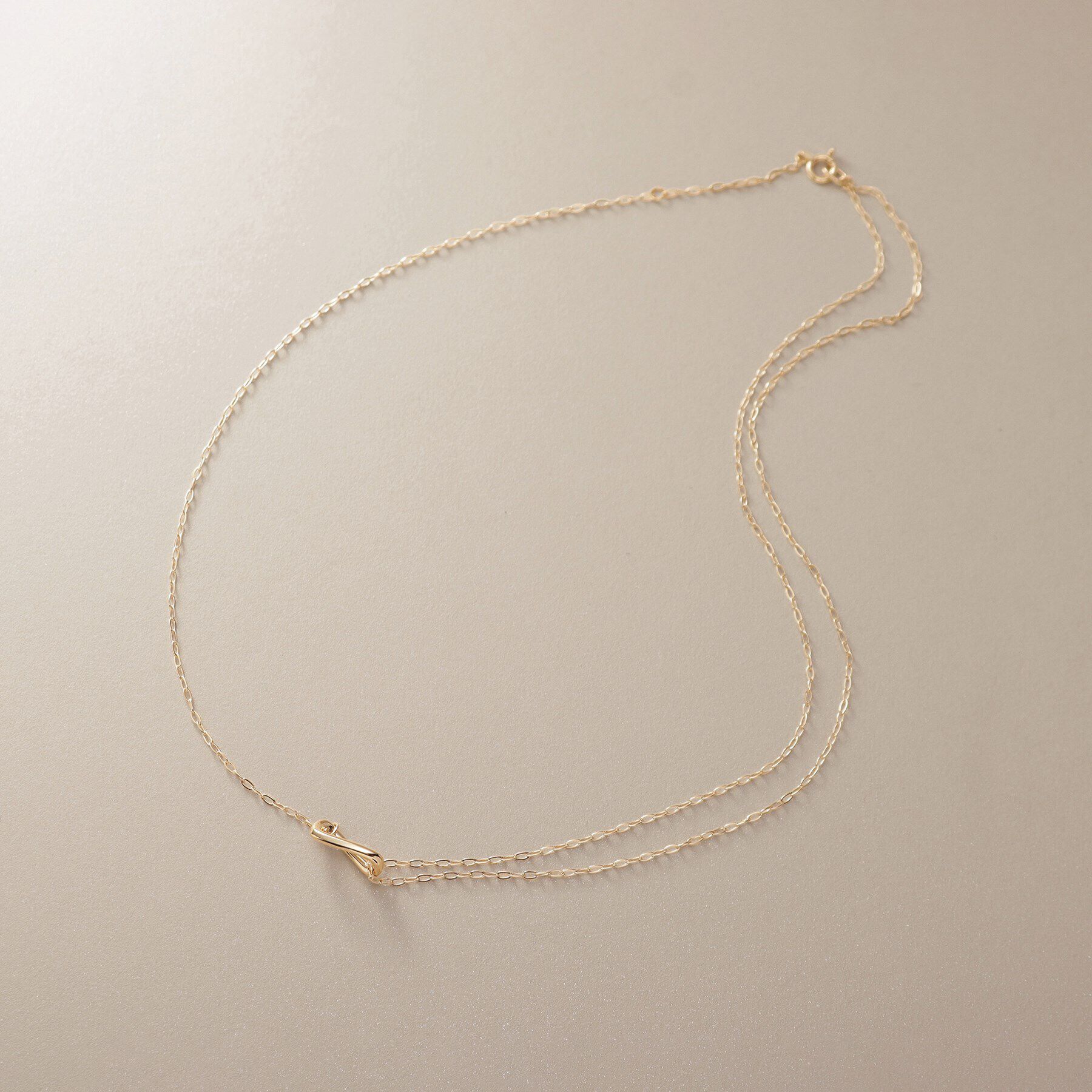 COCOSHNIK「K10S字パーツセパレート ネックレス」|ネックレス|