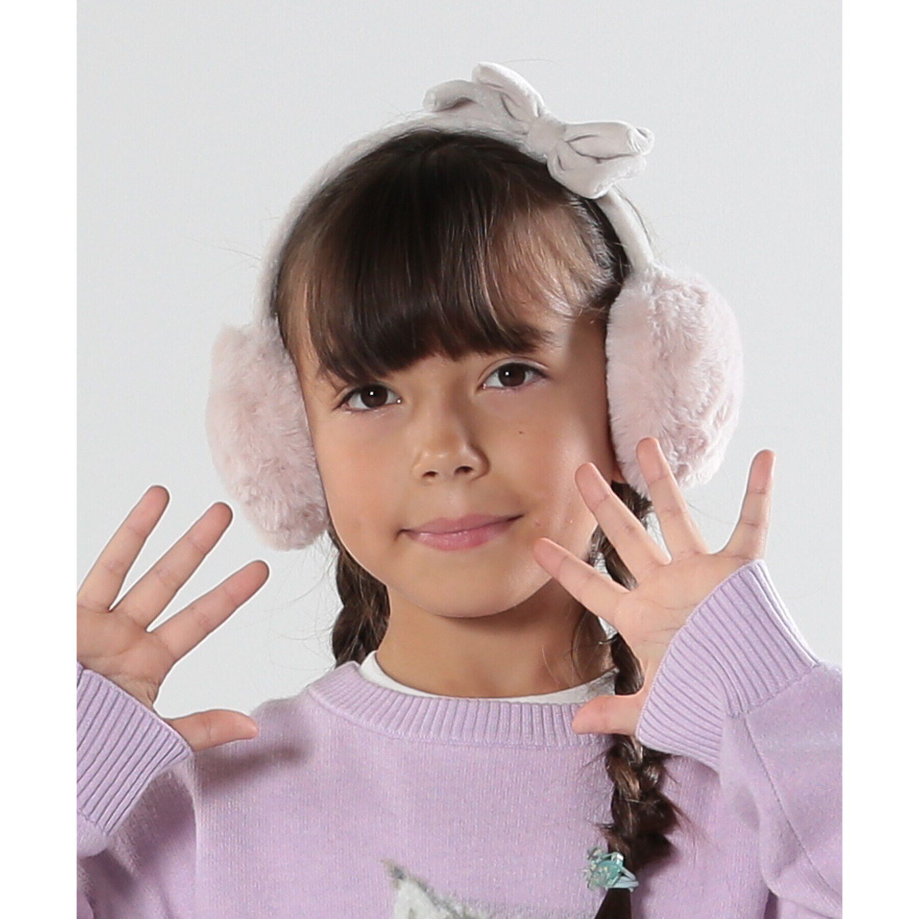 SHOO･LA･RUE「フェイクファーリボンイヤマフ」|イヤーマフ|ライトピンク(070