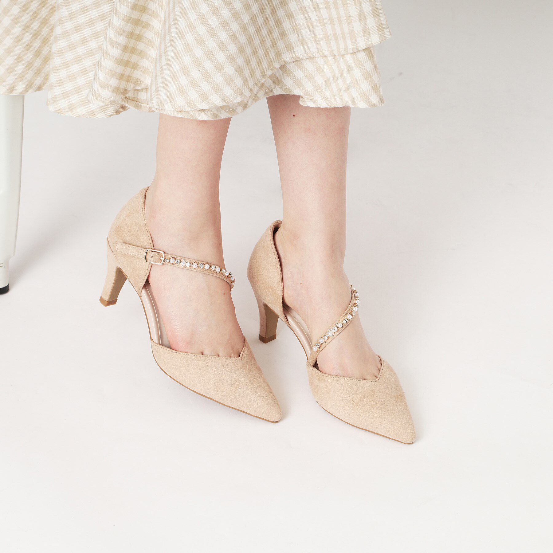 ESPERANZA「斜めストラップパンプス 結婚式二次会 パーティー 24SS」|パンプス|