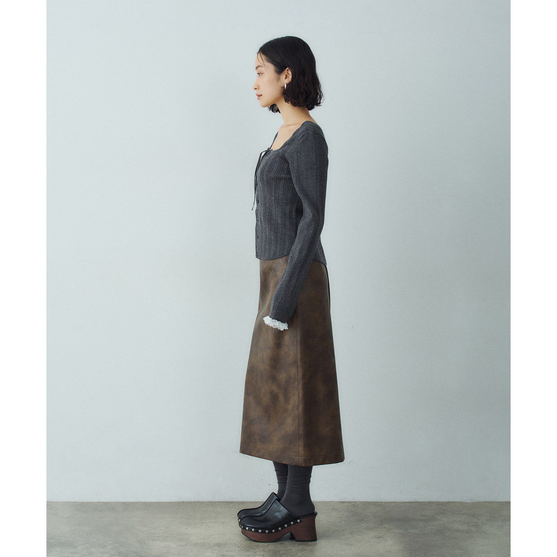 CODE A「lace frill cardigan」|カーディガン|