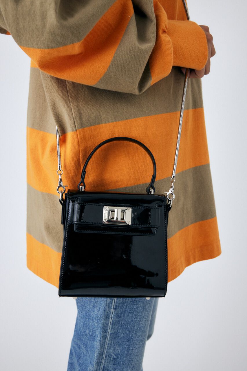 MOUSSY「ENAMEL SQUARE バッグ」|その他|BLK