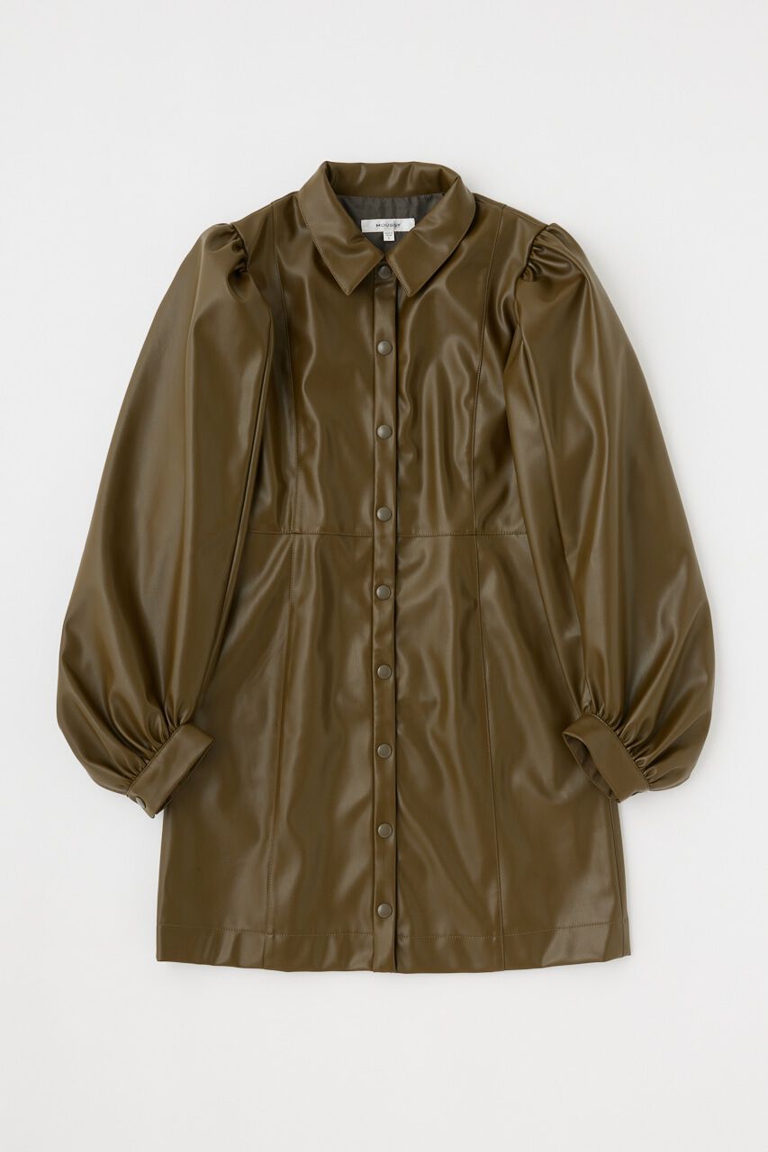 MOUSSY「F／LEATHER MINI ワンピース」|ワンピース|