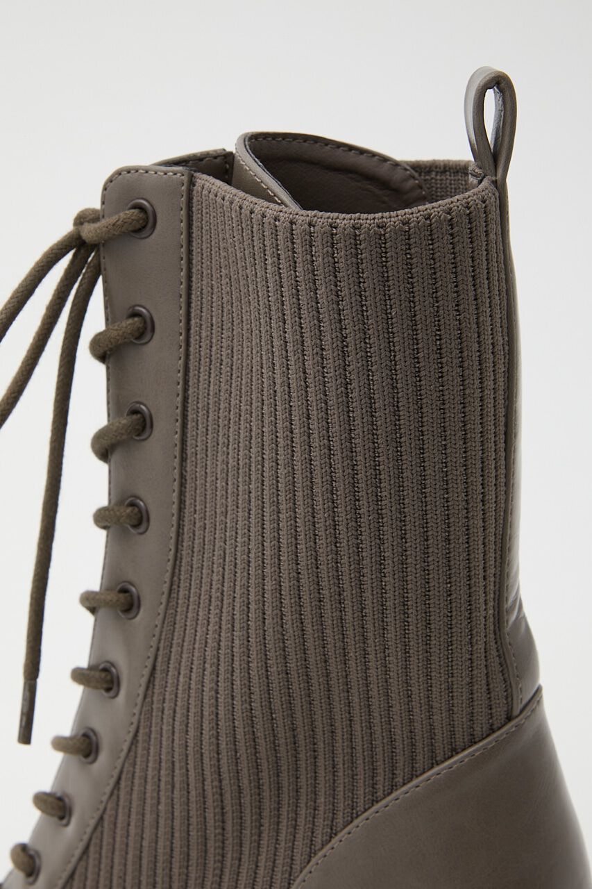 rienda「レースUP Knitショートブーツ」|その他|
