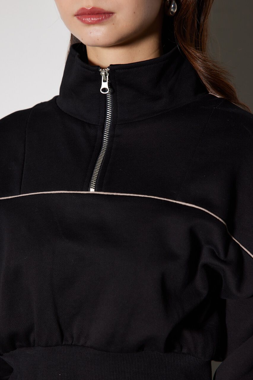 rienda「ハーフジップトラックスウェットタイトワンピース」|ワンピース|