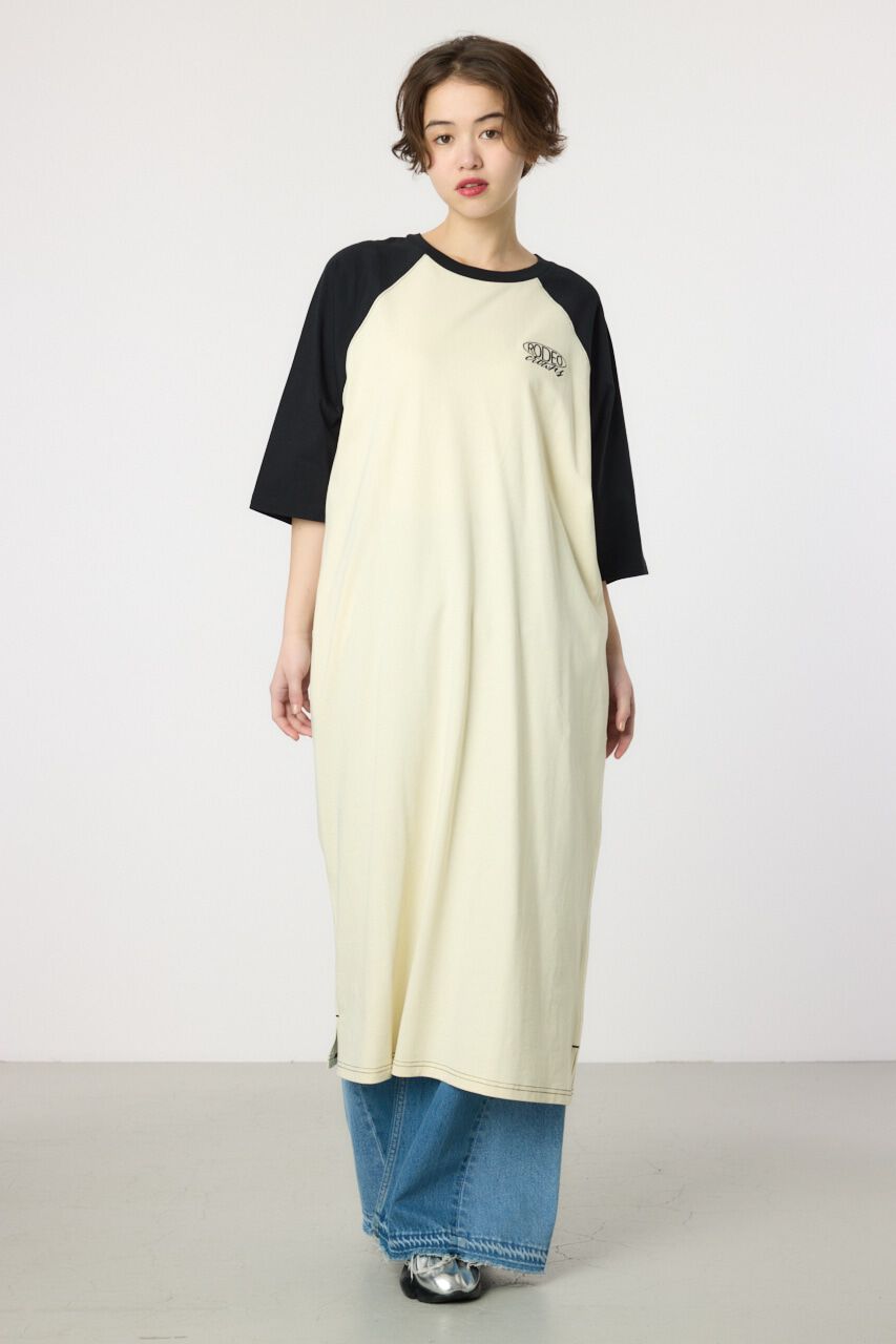 RODEO CROWNS「ロゴラグランスリーブワンピース」|ワンピース|