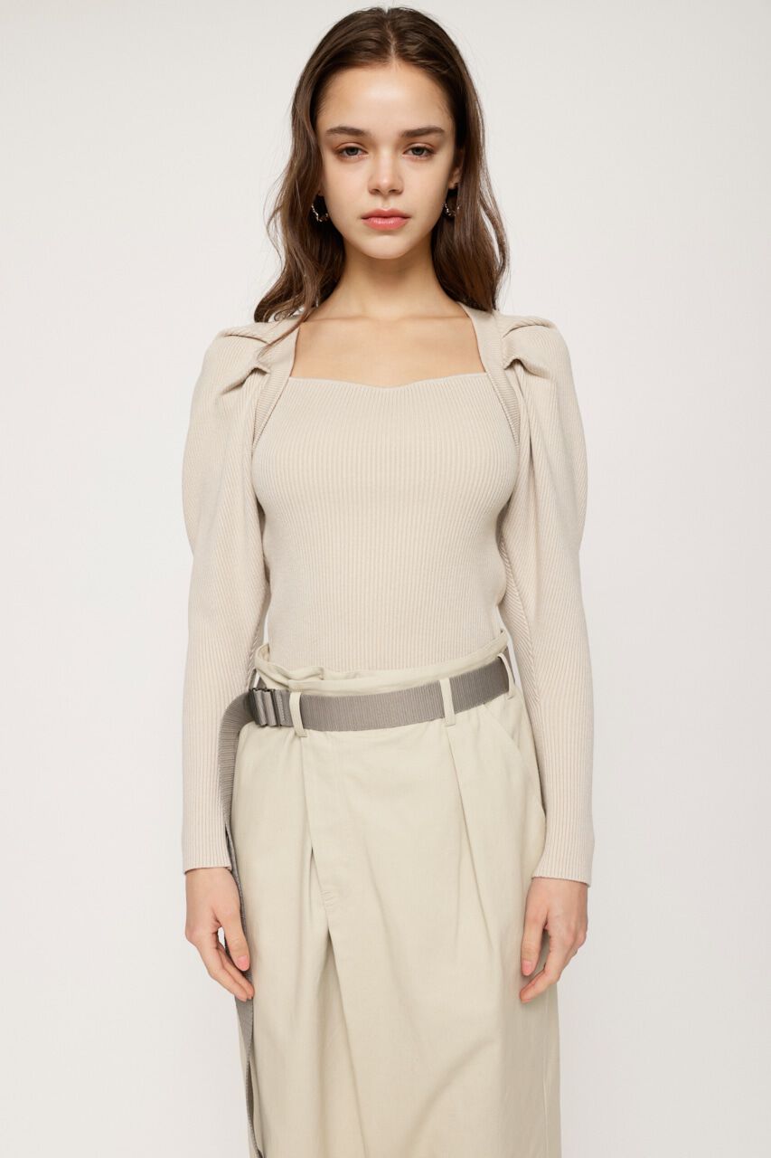 SLY「TUCK PUFF SQUARE HG トップス」|ニット・セーター|IVOY3