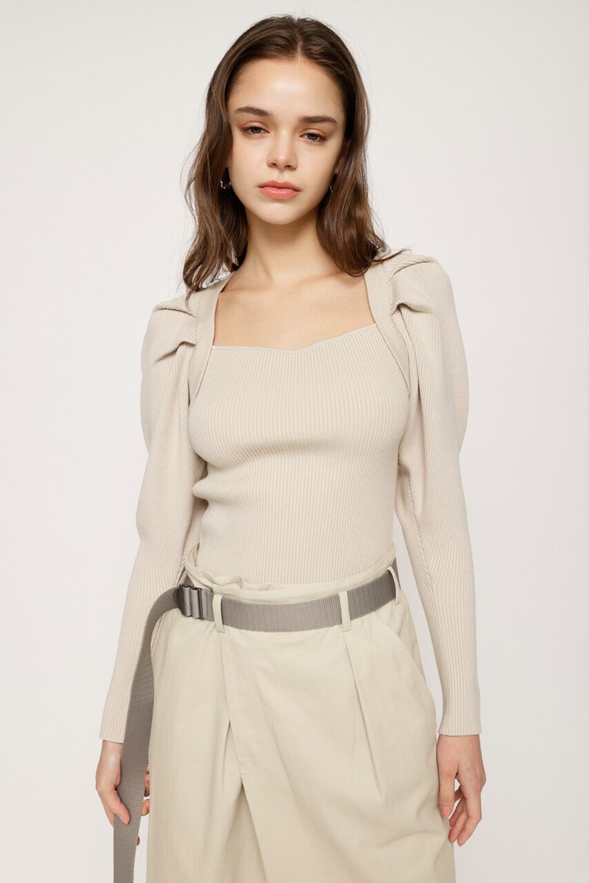 SLY「TUCK PUFF SQUARE HG トップス」|ニット・セーター|