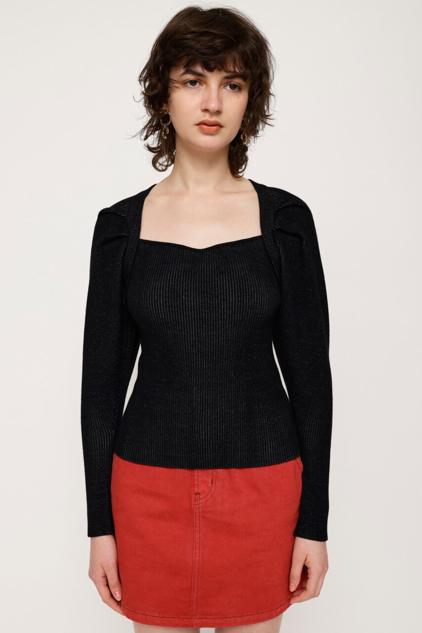 SLY「TUCK PUFF SQUARE HG トップス」|ニット・セーター|