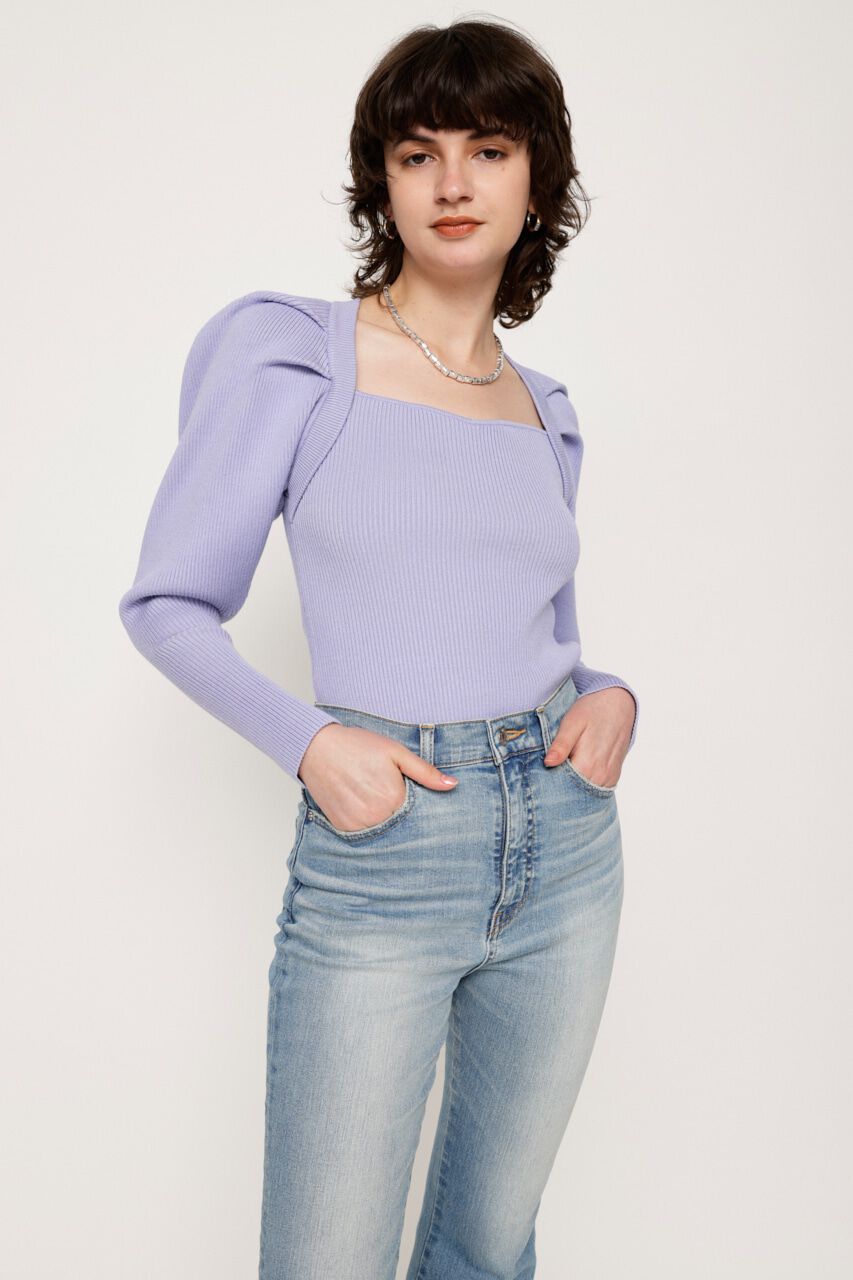 SLY「TUCK PUFF SQUARE HG トップス」|ニット・セーター|