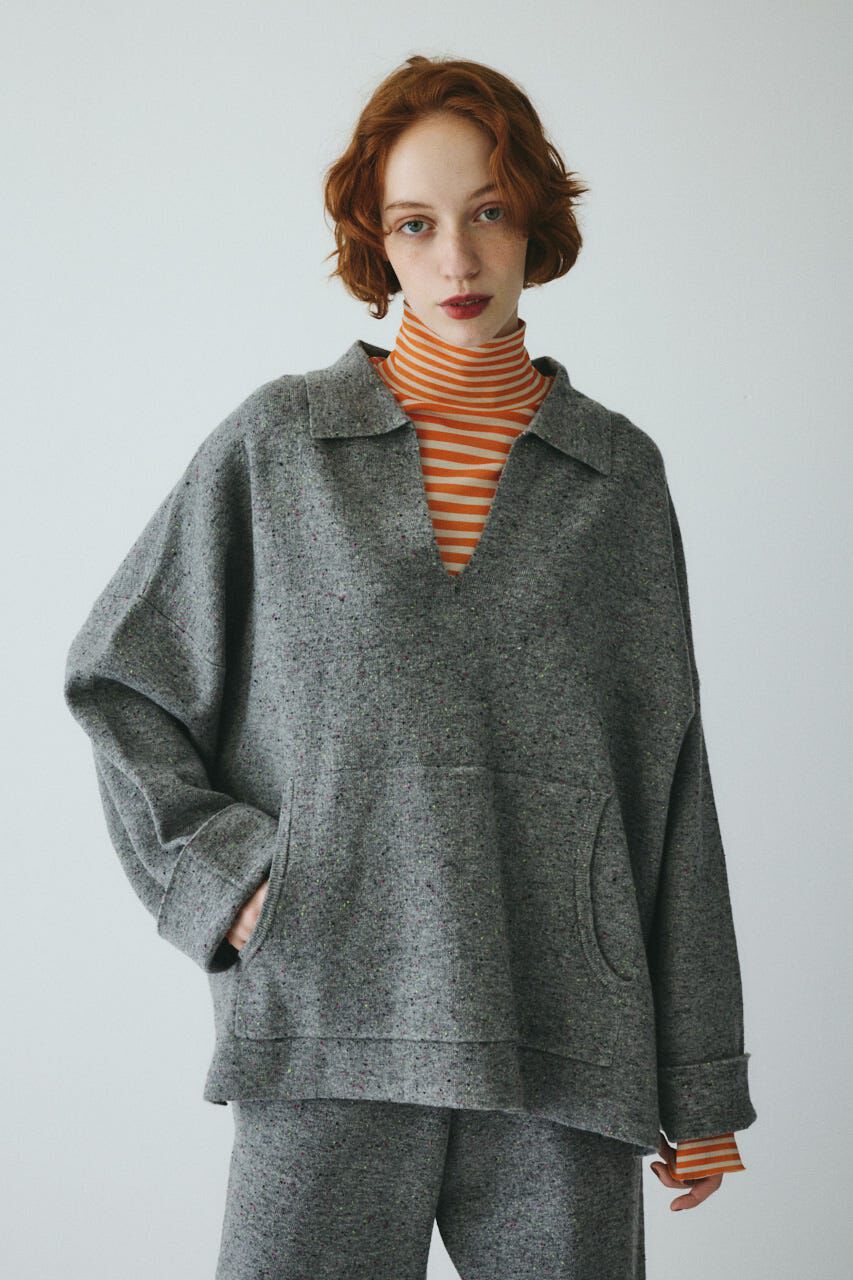 HeRIN.CYE「Nep pullover knit tops」|ニット・セーター|GRY