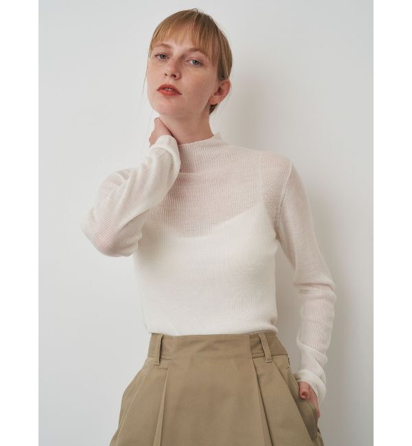 ELENDEEK「WOOL SHEER RIB KT」|ニット・セーター|オフホワイト