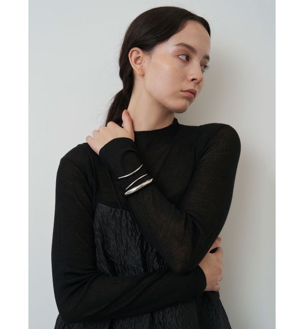 ELENDEEK「WOOL SHEER RIB KT」|ニット・セーター|ブラック