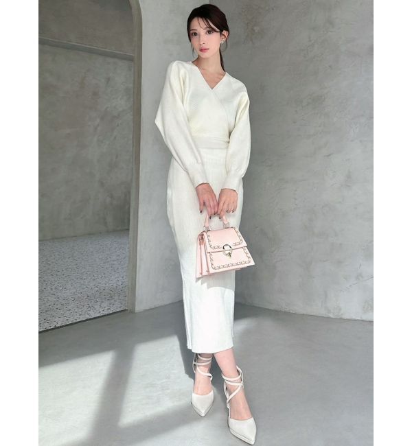 RESEXXY「カシュクールニットタイトワンピース」|ワンピース|