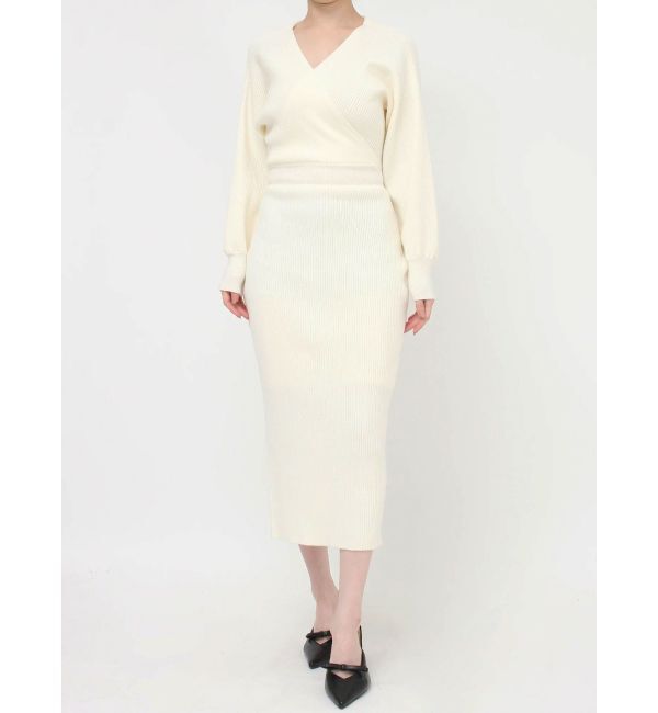 RESEXXY「カシュクールニットタイトワンピース」|ワンピース|