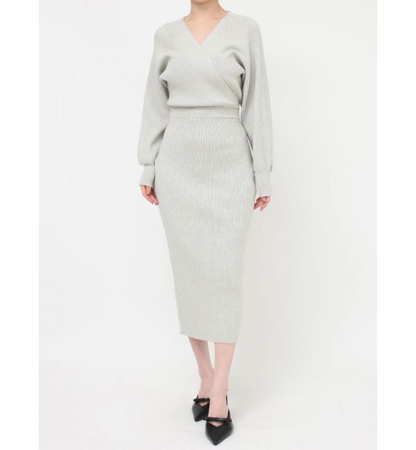 RESEXXY「カシュクールニットタイトワンピース」|ワンピース|