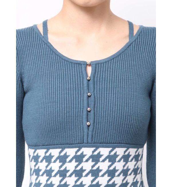 RESEXXY「ハウンドトゥースマーメイドニットワンピース」|ワンピース|