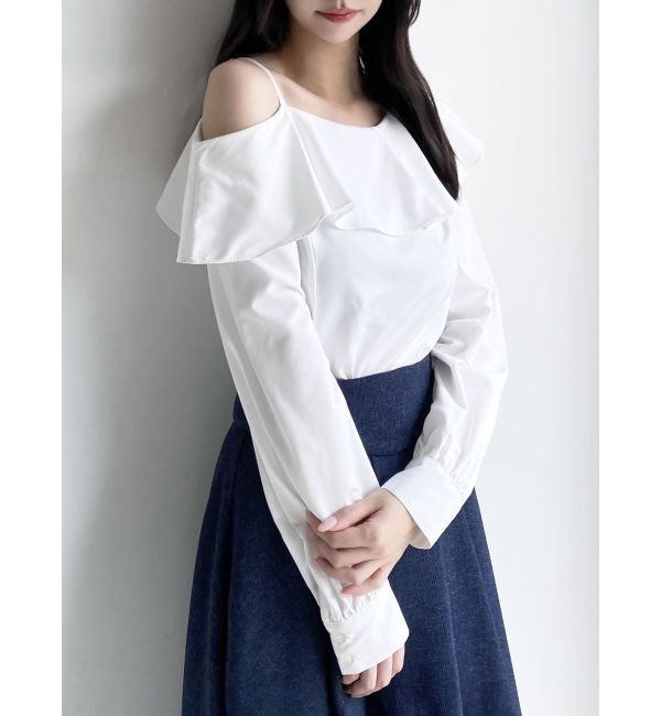 RESEXXY「アシンメトリーラッフルブラウス」|シャツ・ブラウス|