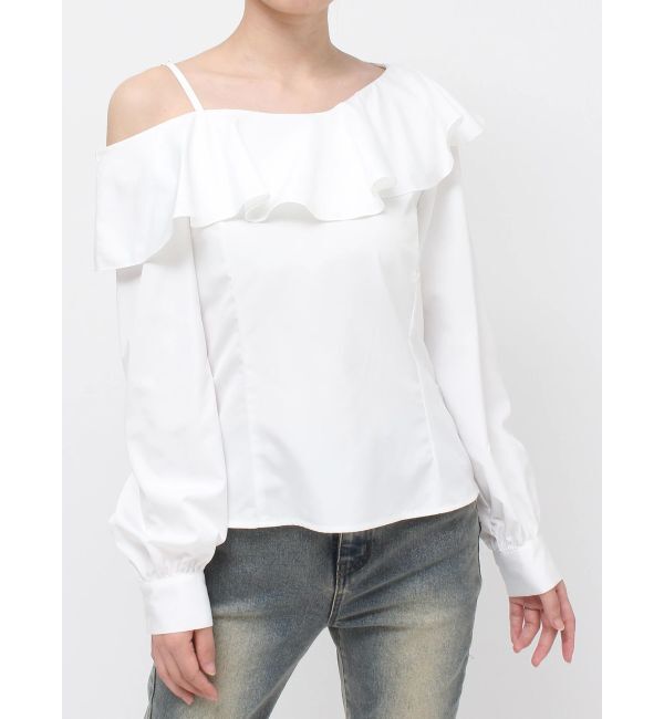 RESEXXY「アシンメトリーラッフルブラウス」|シャツ・ブラウス|