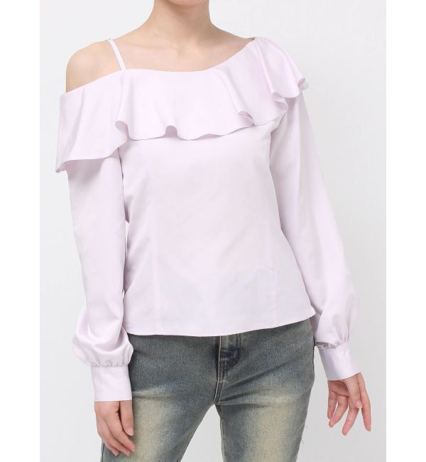 RESEXXY「アシンメトリーラッフルブラウス」|シャツ・ブラウス|