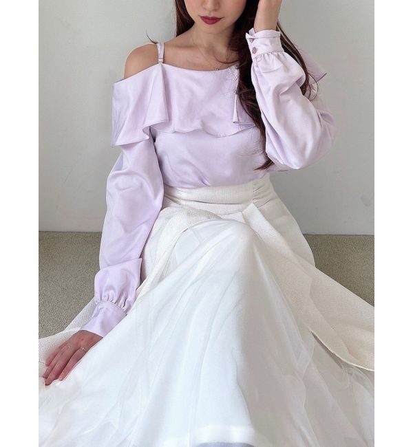 RESEXXY「アシンメトリーラッフルブラウス」|シャツ・ブラウス|